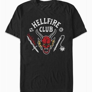 Stranger Things Hellfire Club T-Shirt Size L Black NWT